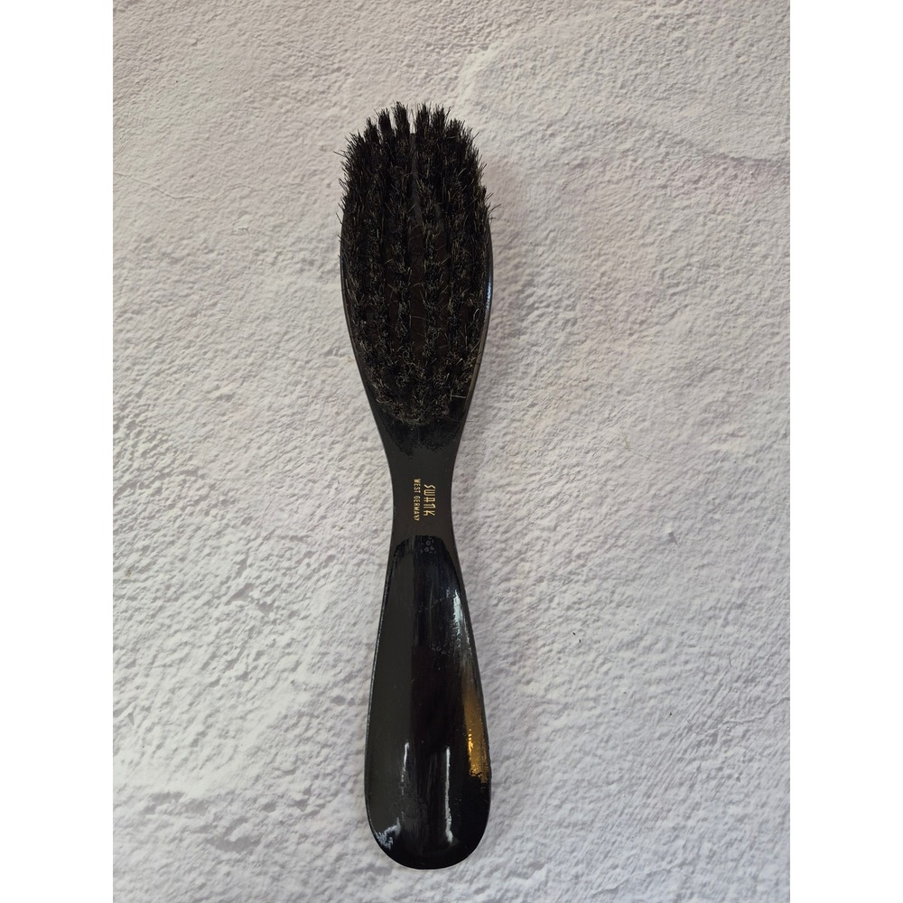 Swank West Germany Vintage 3-in-1 Clothes Brush Lint Remover Shoe Horn Black Red